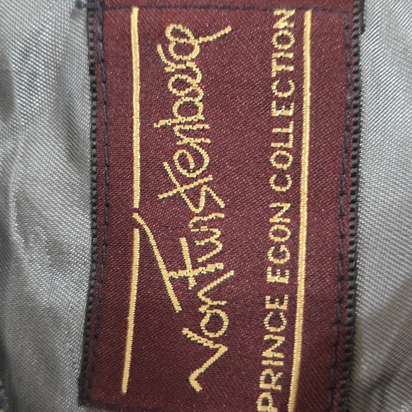 VonFurstenberg Prince Egon Collection Mens Wool Blazer Sports Coat Gray/Tan 40R - Picture 8 of 15